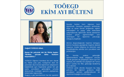 TOÖEGD Ekim Ayı Bülteni Yayınlandı