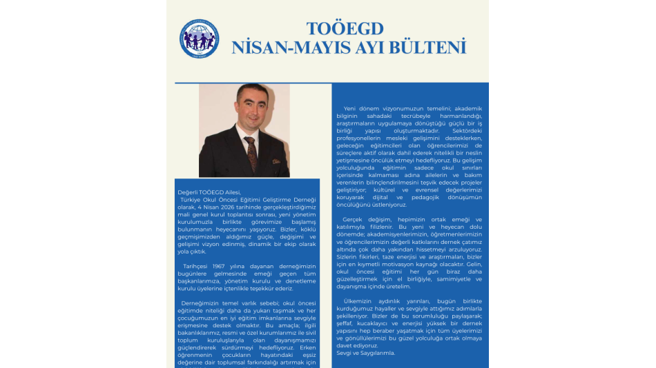 TOÖEGD Nisan-Mayıs Ayı Bülteni
