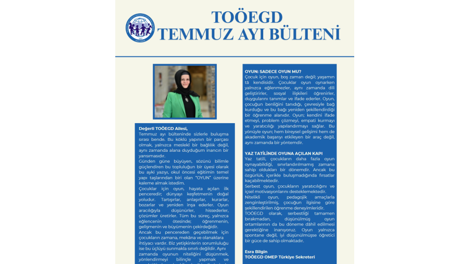 TOÖEGD Temmuz Ayı Bülteni Yayınlandı
